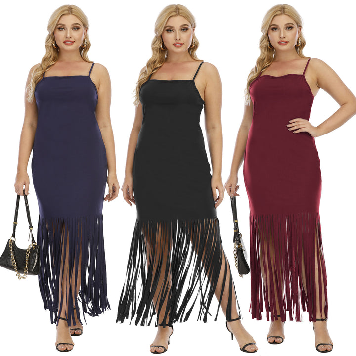 Women's maxi dress with fringed design Mune Fashion