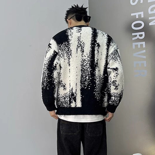 Men's Fashionable Chunky Knit Sweater with Graphic Pattern Mune Fashion