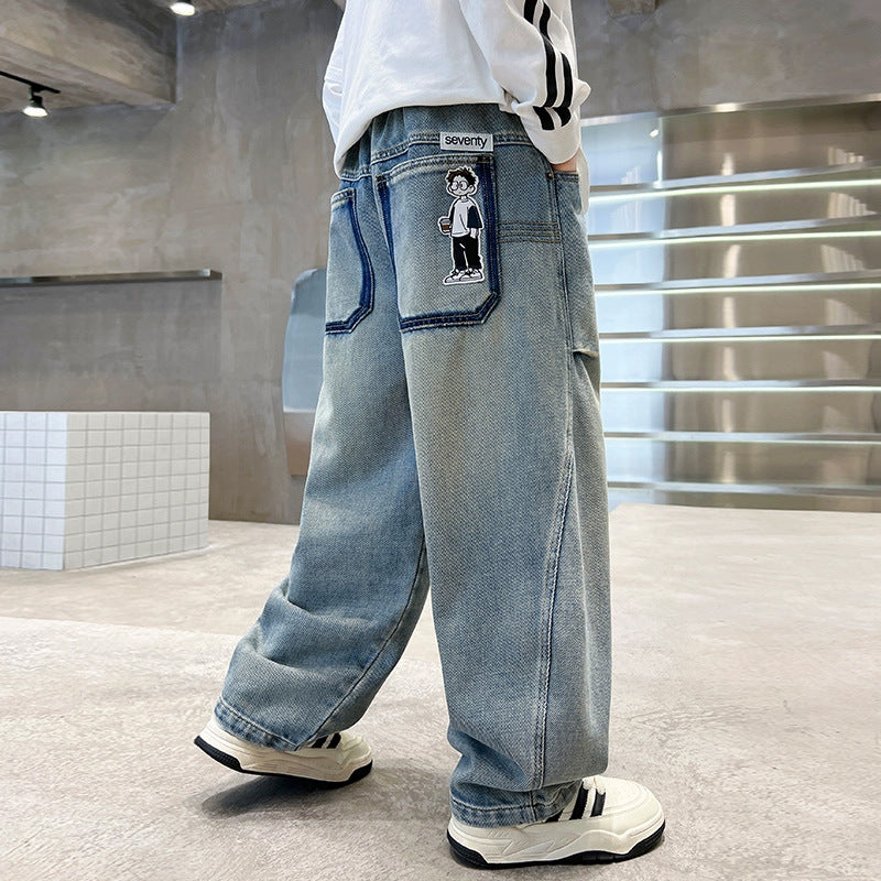 Unisex baggy jeans with creative applications Mune Fashion