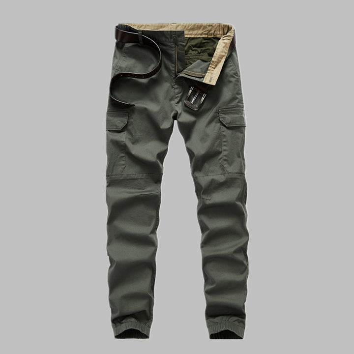 Men's cargo jogger pants with elastic waistband, knee inserts, and multifunctional pockets Mune Fashion