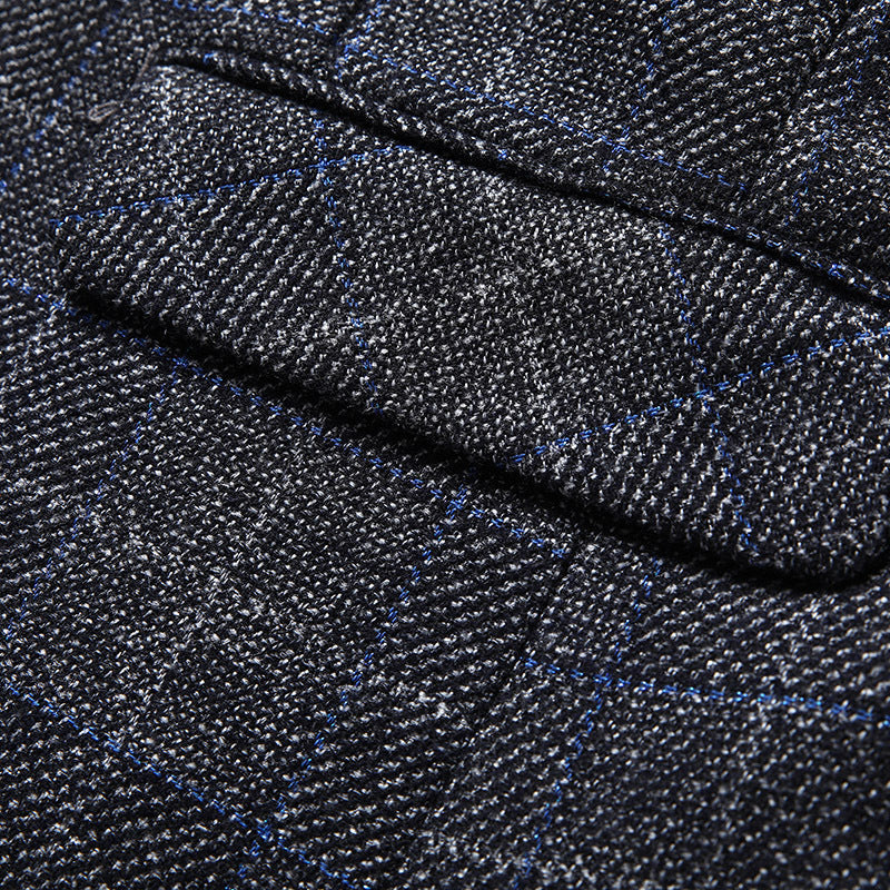Men's Tailored Business Blazer with Glencheck and Light Lining Mune Fashion