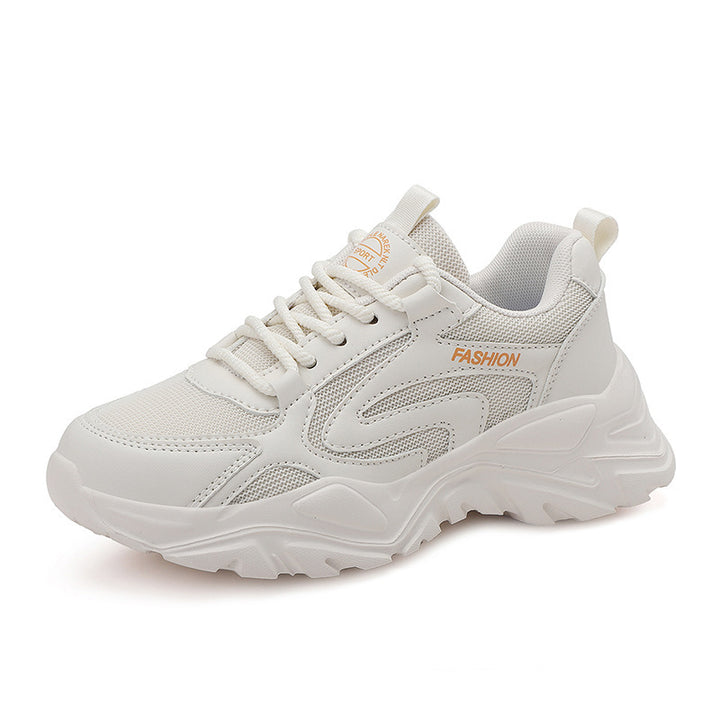 Women's voluminous platform lifestyle sneaker with mesh and synthetic leather mix, cushioned heel and profiled cushioning sole Mune Fashion