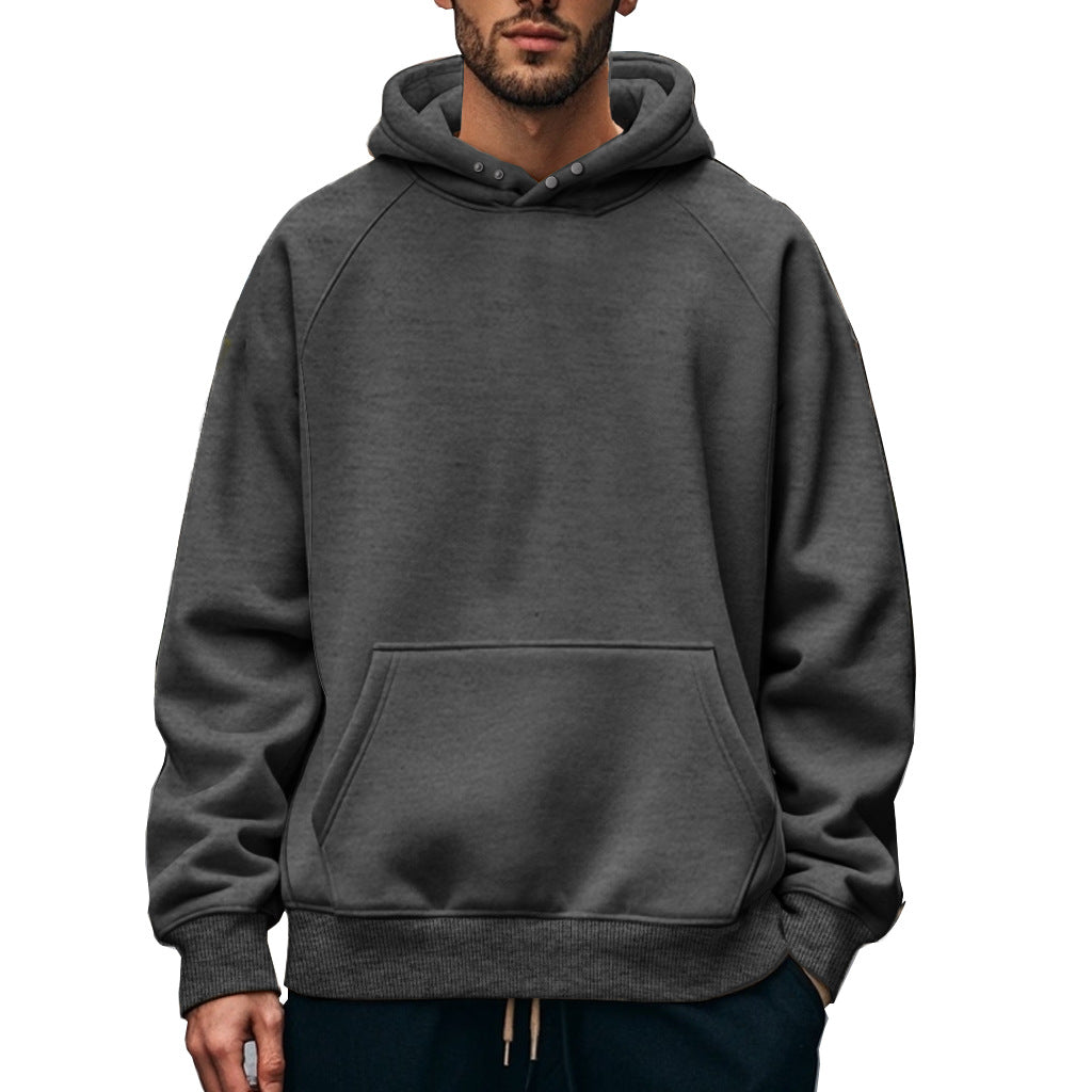 Men's oversized hoodie with kangaroo pocket, raglan sleeves, and ribbed cuffs Mune Fashion
