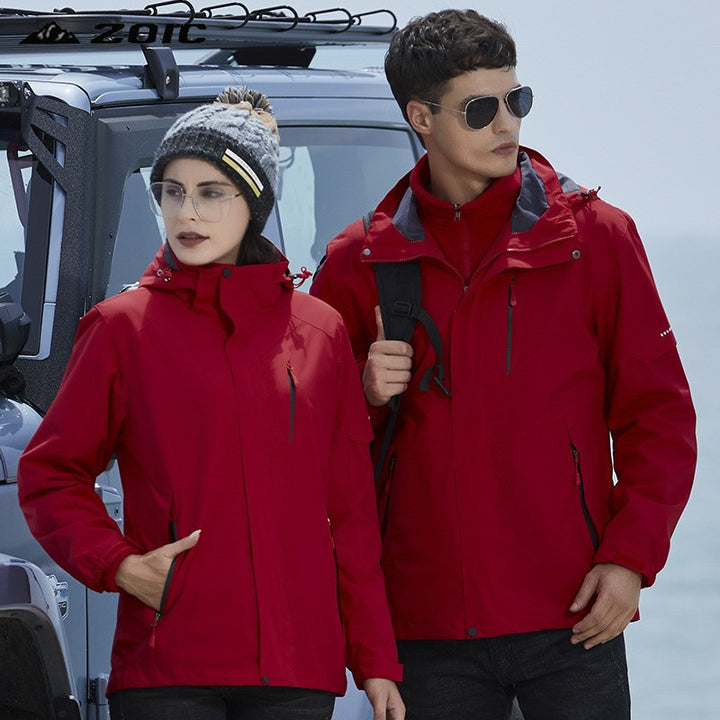 Ladies' technical rain and leisure jacket with adjustable hood and multiple pockets Mune Fashion