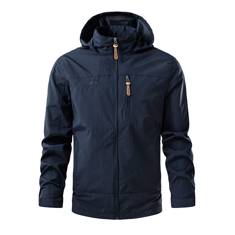 Men's Lightweight Functional Jacket with Removable Hood Mune Fashion