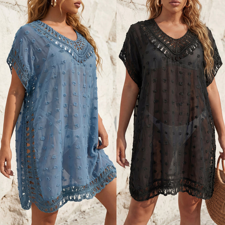 Women's airy beach overall with crochet embellishments Mune Fashion