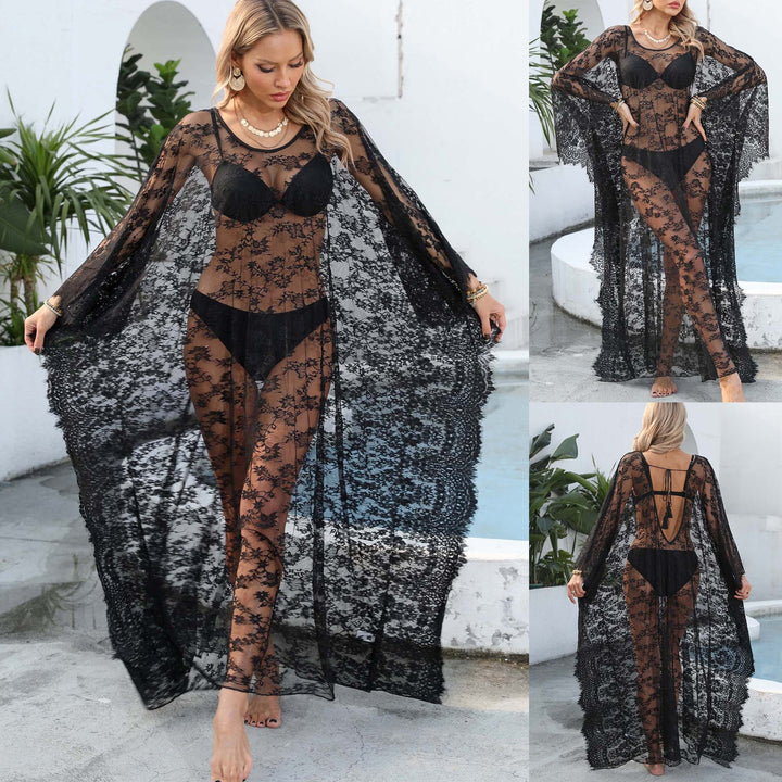 Ladies transparent crochet kaftan Mune Fashion