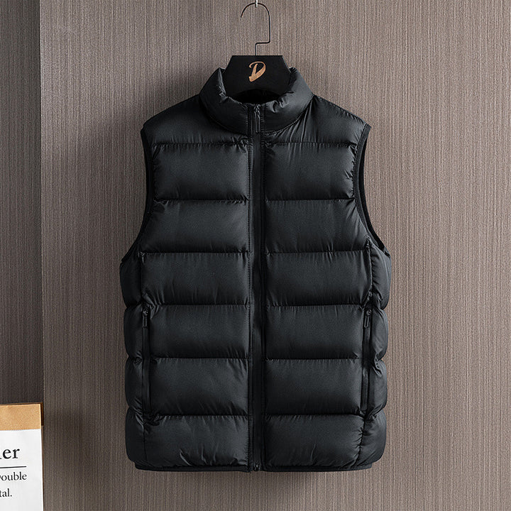 Men's Slim-Fit ultra-light quilted thermal vest with high collar and water-repellent zippers Mune Fashion