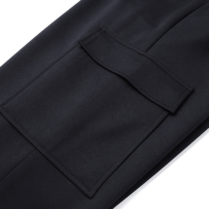 Men's loose cargo jogger pants with elastic waistband, drawstring and patch flap pockets Mune Fashion