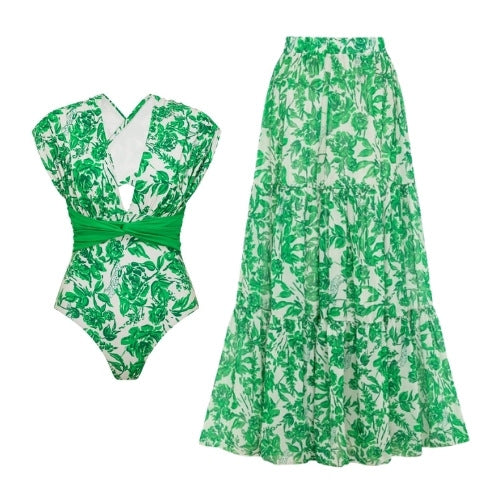 Women’s Swimsuit and Wrap Skirt Set Mune Fashion