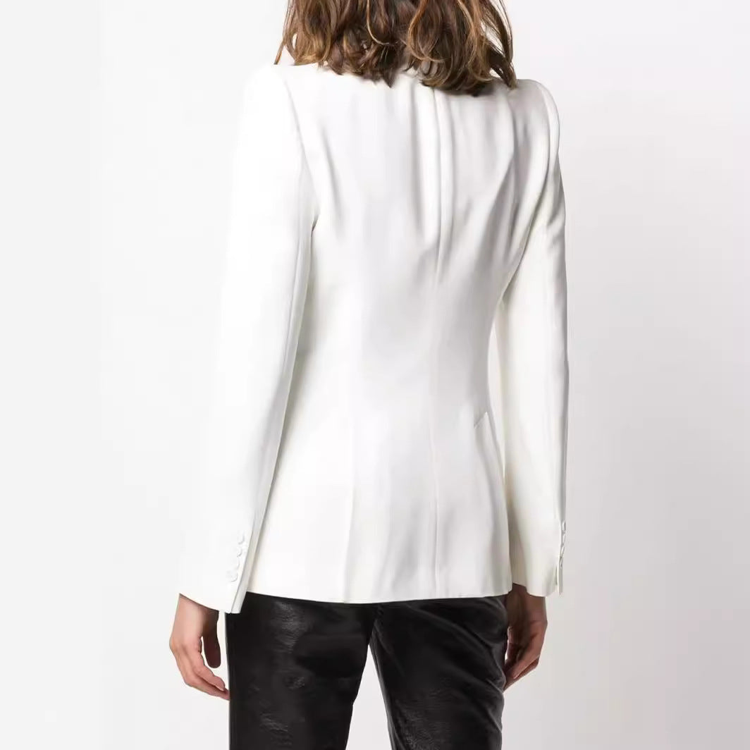 Women's vegan leather pants in straight cut with high waist and subtle bootcut Mune Fashion