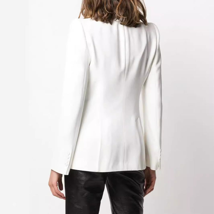 Women's vegan leather pants in straight cut with high waist and subtle bootcut Mune Fashion