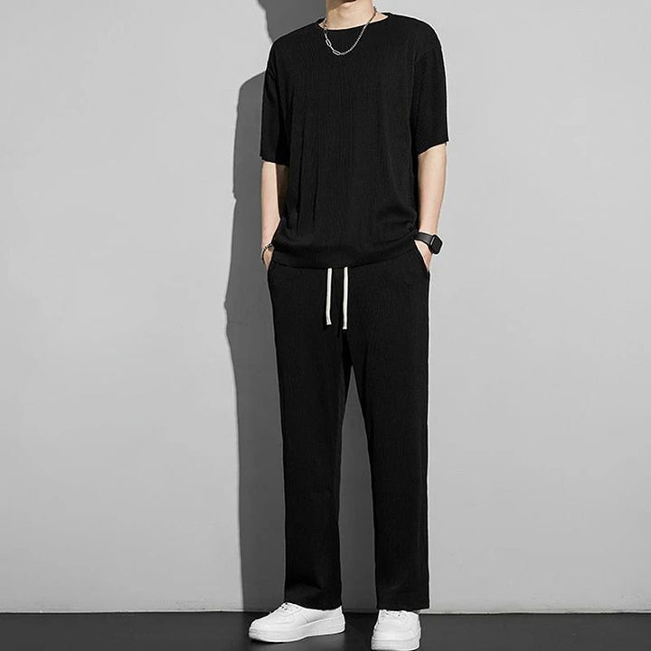 Men's Comfortable Casual Pants with Trendy Stripe Structure Mune Fashion