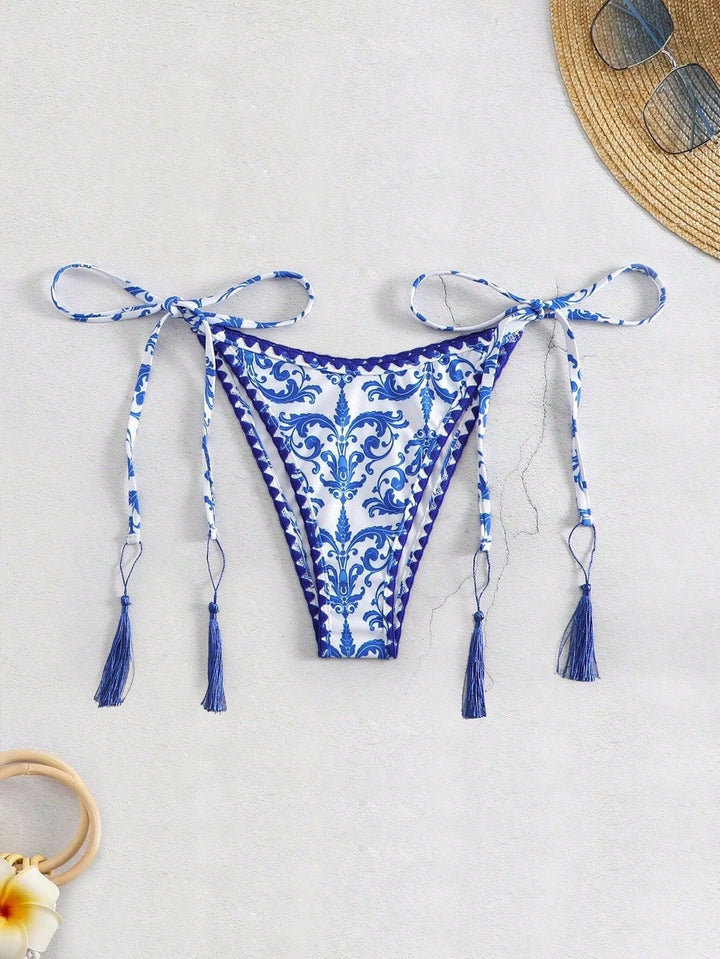 Ladies bikini bottom with elegant tassel details Mune Fashion