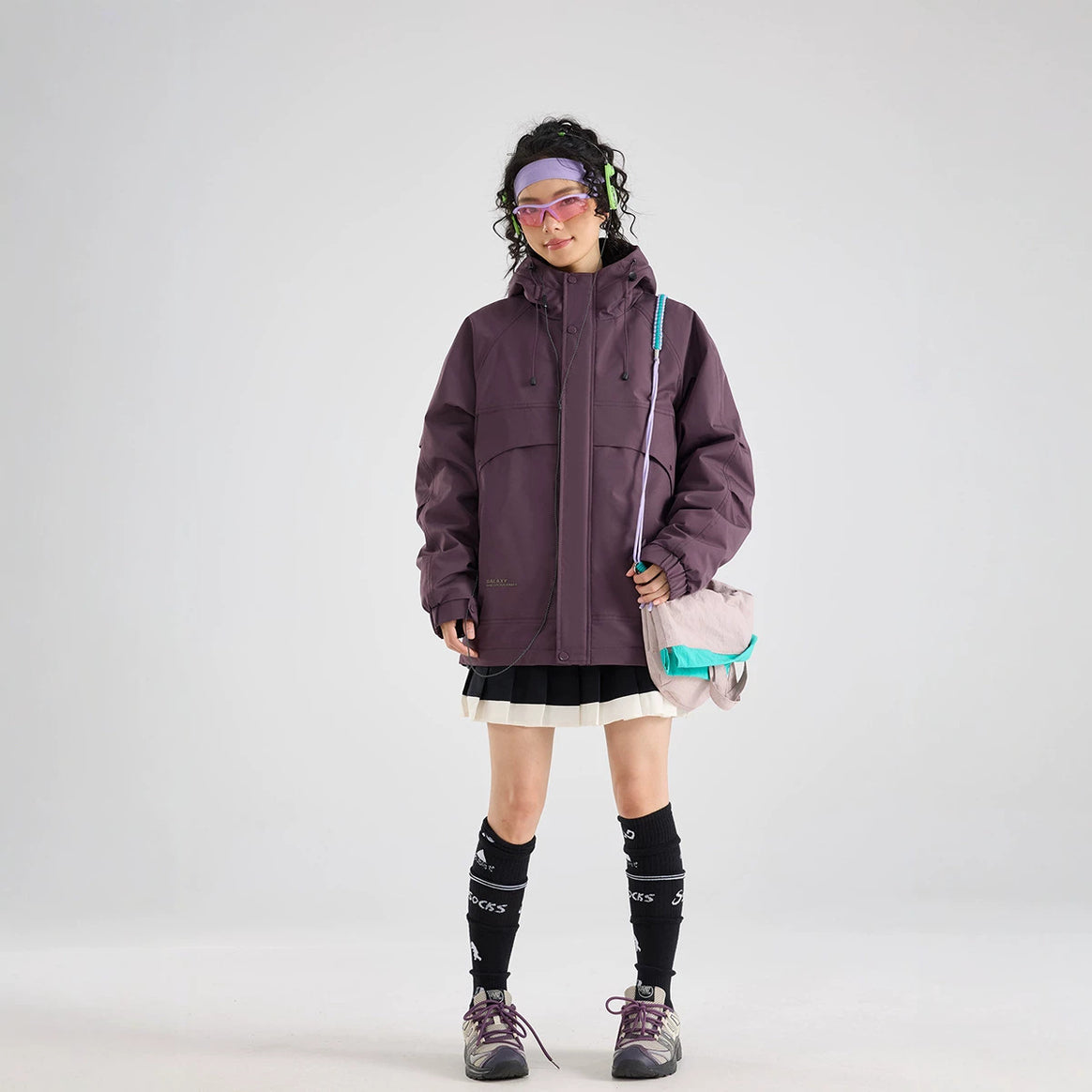 Women's waterproof breathable hooded jacket in technical oversized cut Mune Fashion