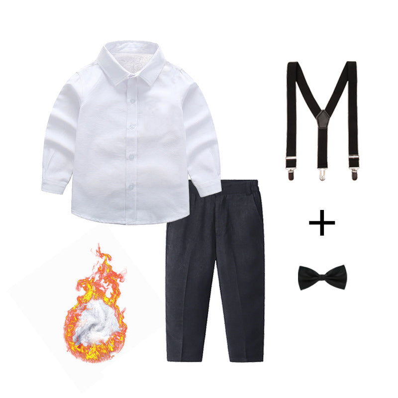 Women’s Formal Suit with Shirt, Pants, Suspenders, and Bow Tie Mune Fashion