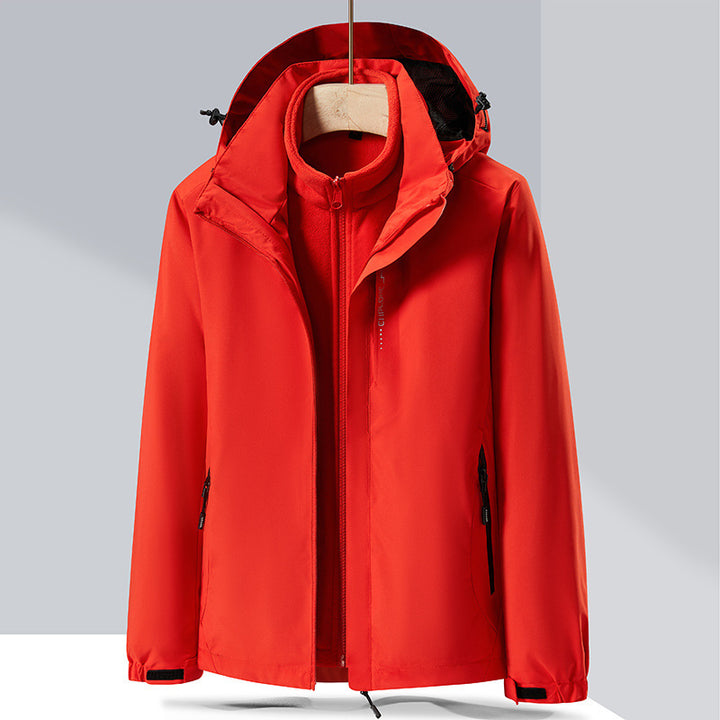 Women three-layer softshell jacket with removable fleece inner jacket Mune Fashion