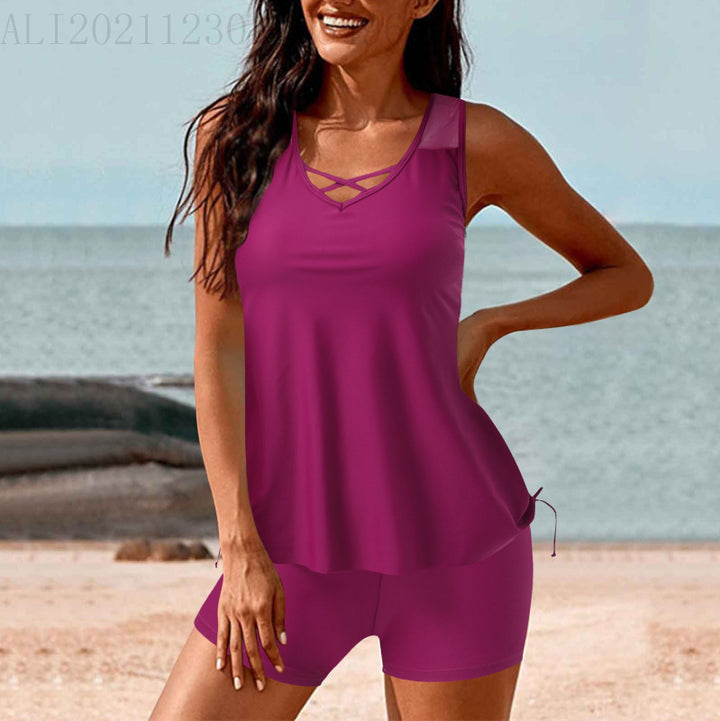Ladies sporty tankini with shorts Mune Fashion
