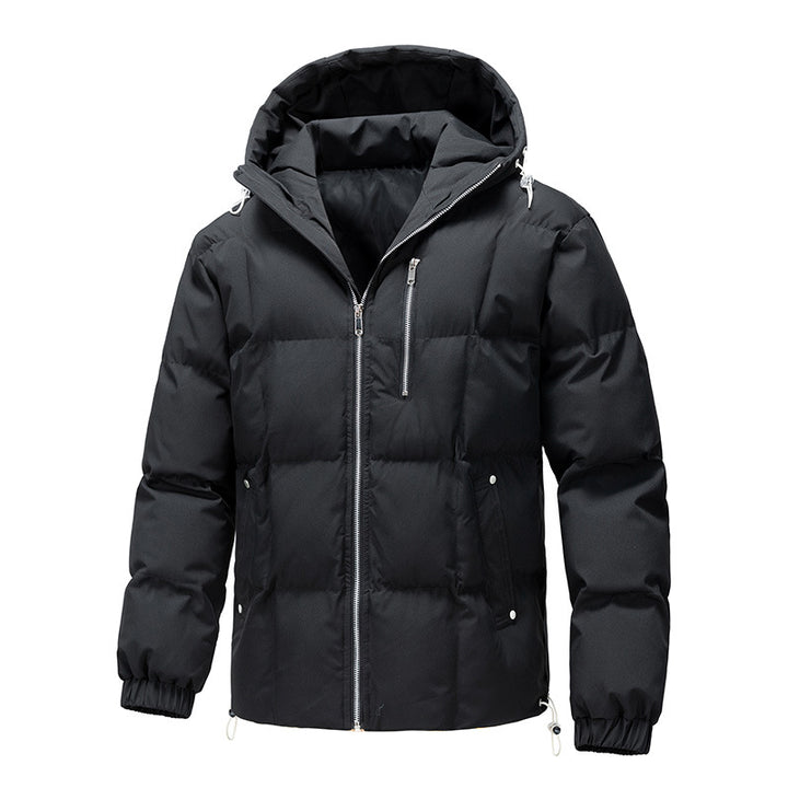 Men's short quilted functional anorak with synthetic thermal filling and adjustable hood Mune Fashion