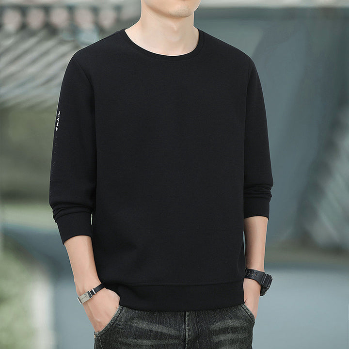 Men's Crew Neck Sweatshirt with Brushed Interior and Slim Hem Mune Fashion