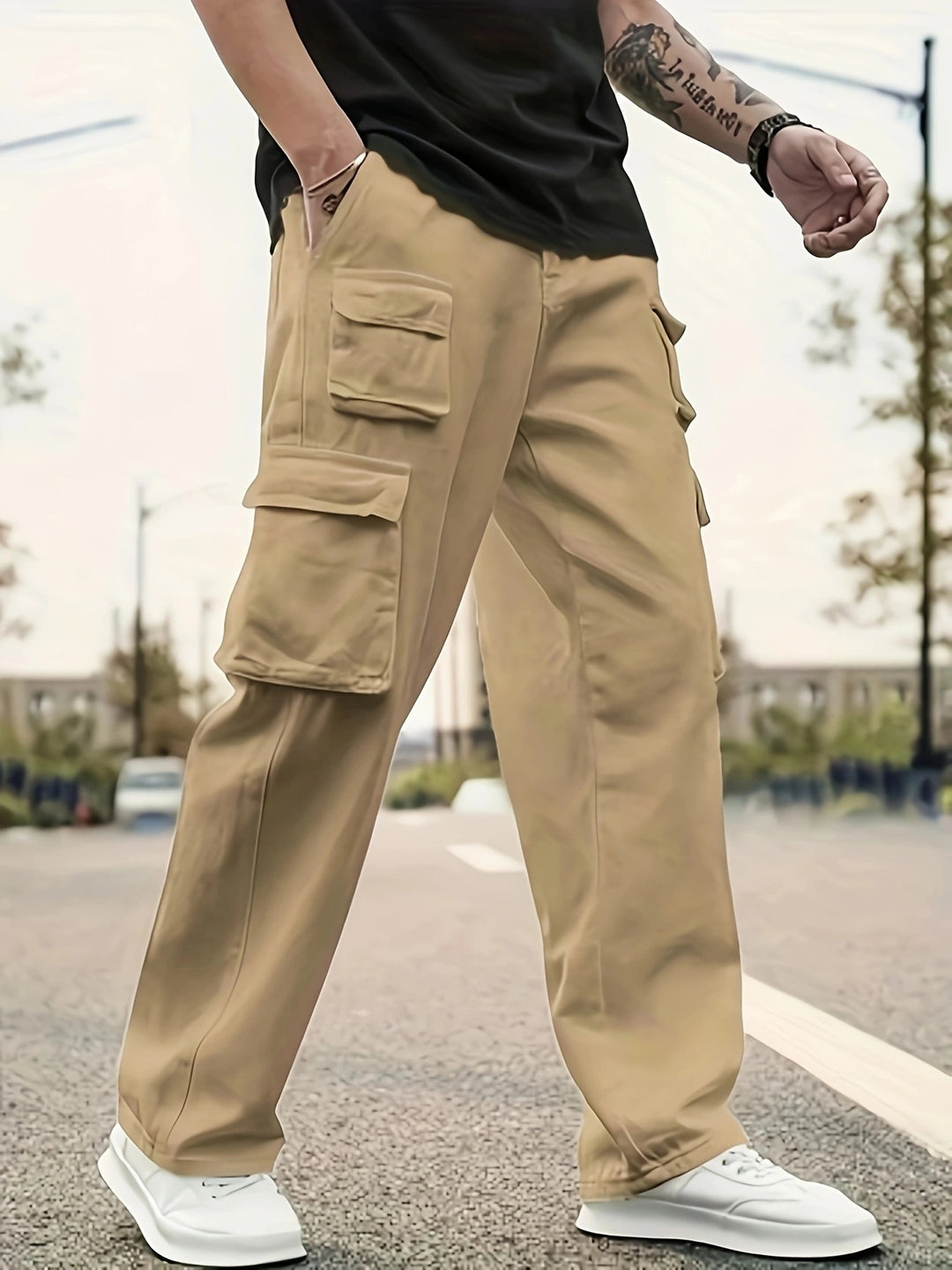 Men's Fashion Cargo Pants with Practical Zipper Pockets Mune Fashion