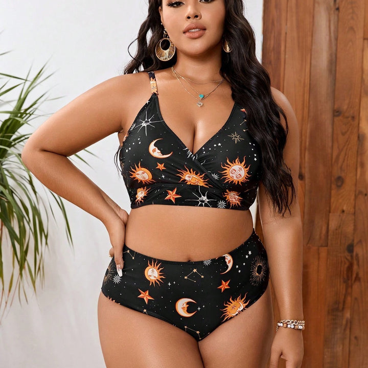 Ladies Bikini Set with creative star design and comfortable high-cut briefs Mune Fashion