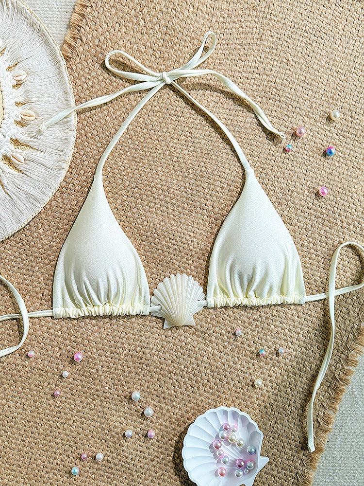 Women Triangle Bikini with shell detail Mune Fashion