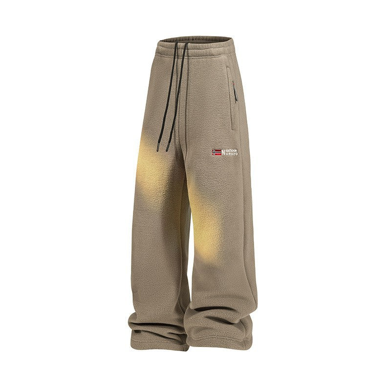 Women's fleece pants with elastic waistband, zip pockets, and thermo inner lining Mune Fashion