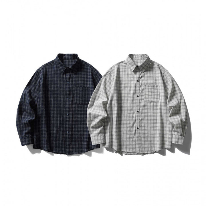 Unisex Oversize-Casual Check Shirt made of soft flannel with patch chest pocket Mune Fashion
