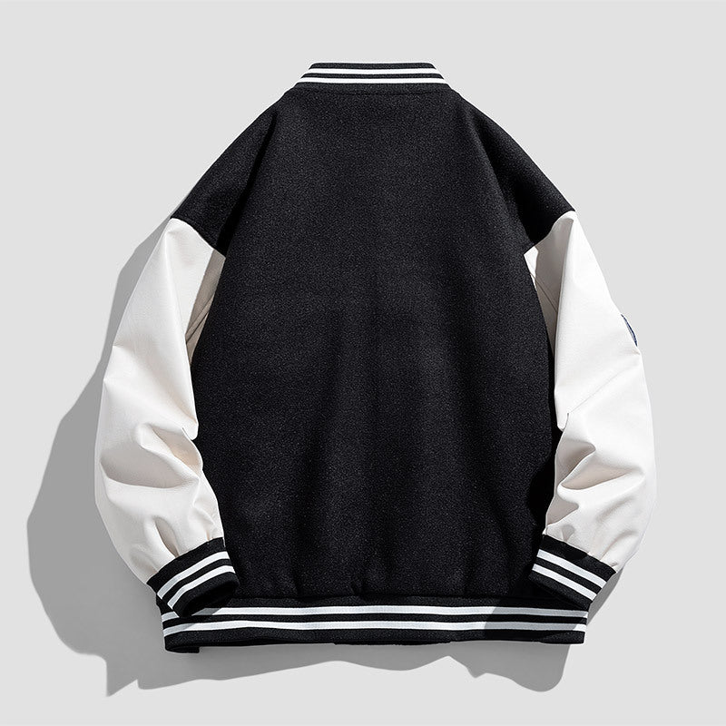 Men's Fashion College Jacket with Graphic Applications Mune Fashion
