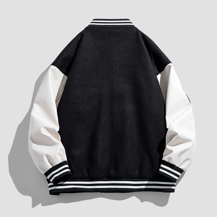 Men's Fashion College Jacket with Graphic Applications Mune Fashion