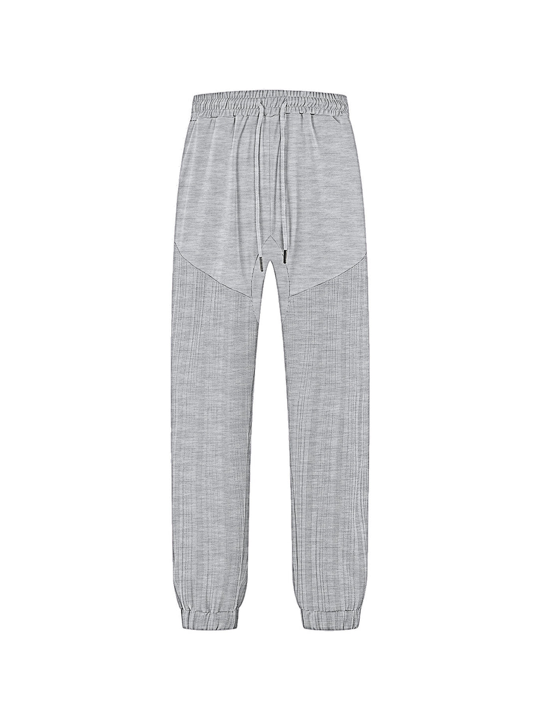 Men's slim-fit jogging pants with elastic drawstring waistband and textured knee panel Mune Fashion