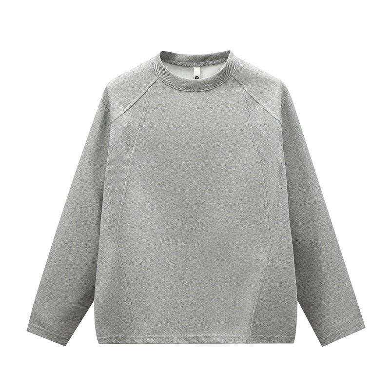 Unisex Oversize Round Neck Sweatshirt with Raglan Seams and Fine Texture Mune Fashion