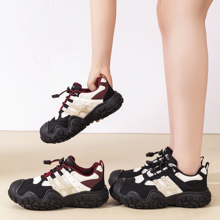 Unisex nan robust Outdoor-Chunky-Sneaker with reinforced toe cap, quick lace-up closure and grippy profile sole Mune Fashion