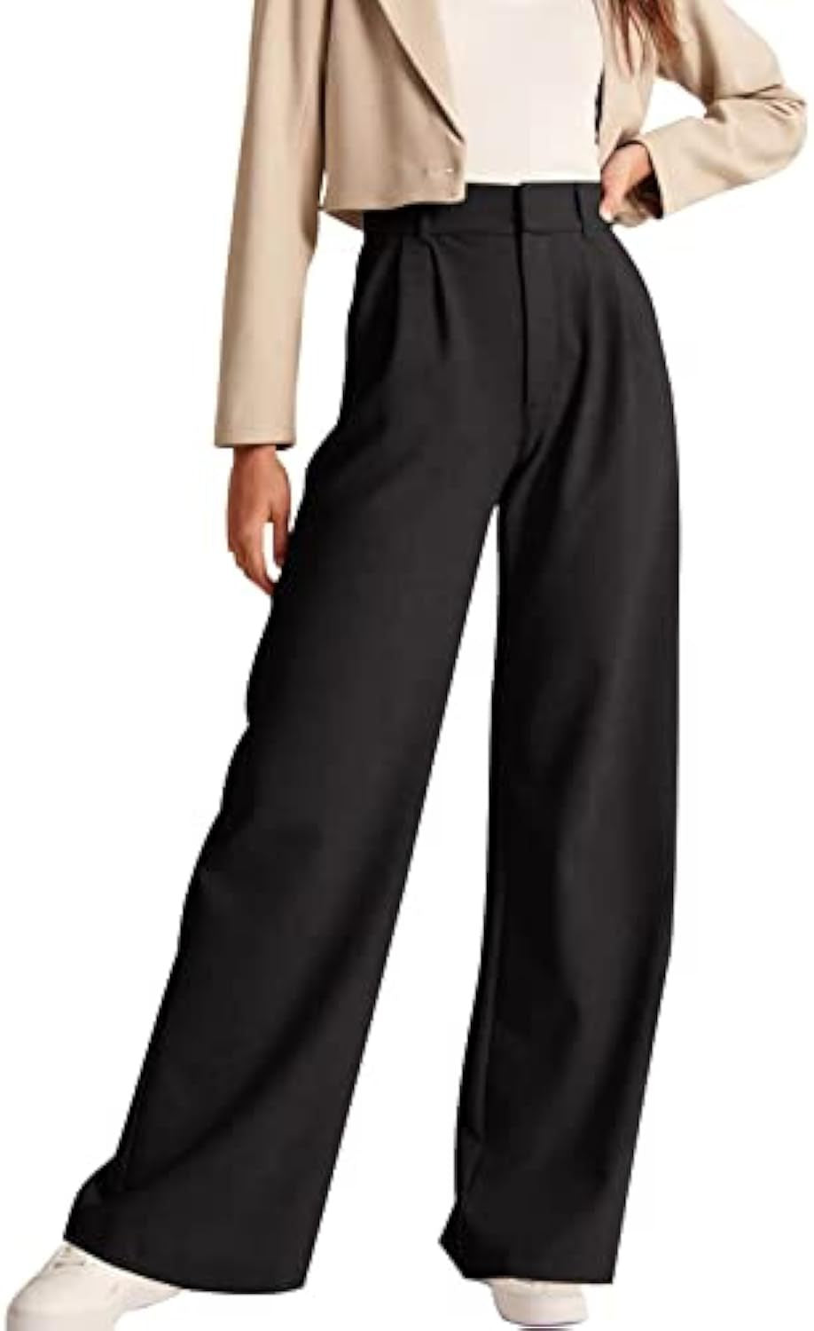 Women Elegant, high-waisted fabric trousers Mune Fashion