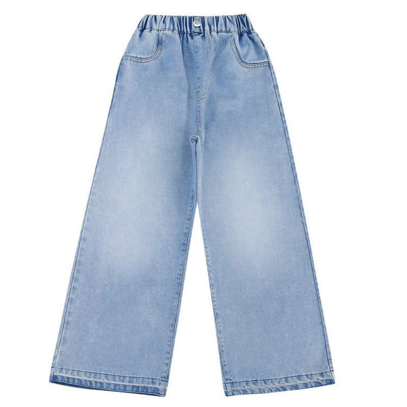 Women wide jeans with elastic waistband and high rise Mune Fashion