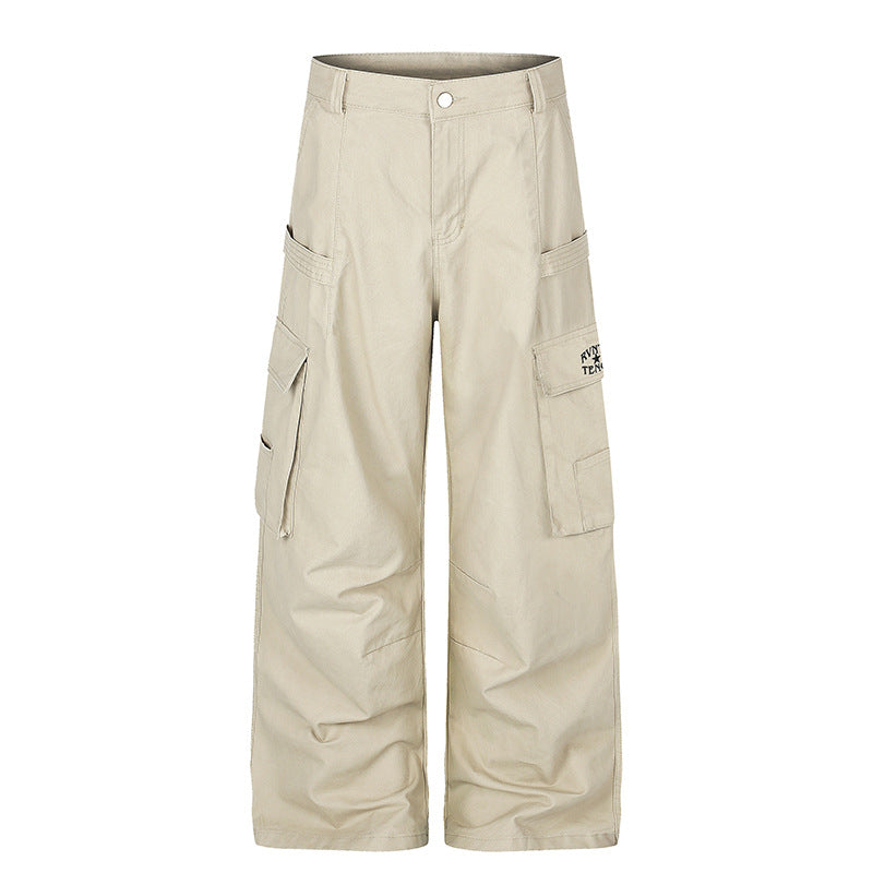 Women's cargo pants with high waistband, multifunctional pockets and wide culotte cut Mune Fashion