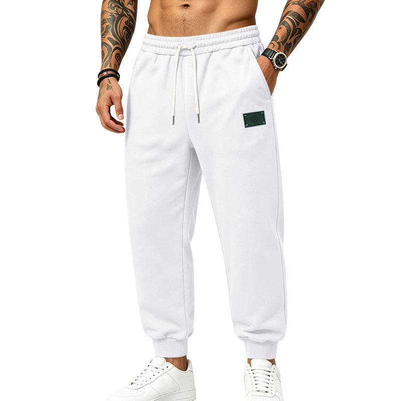 Men's casually cut sweat jogging pants with elastic waistband, drawstring, and cuffs Mune Fashion