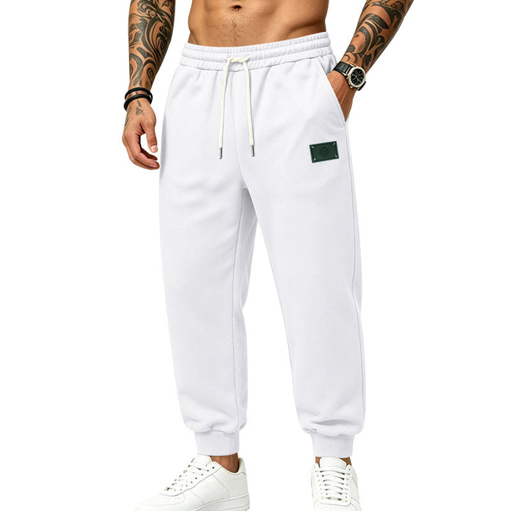 Men's casually cut sweat jogging pants with elastic waistband, drawstring, and cuffs Mune Fashion