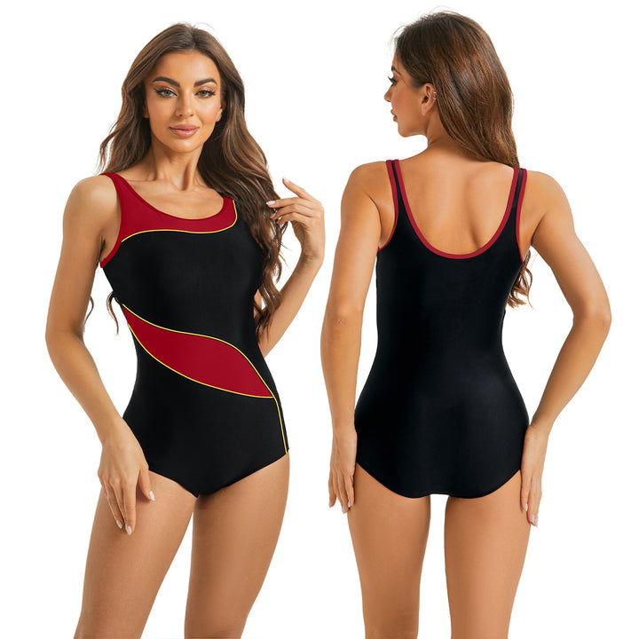 Women's sporty onesie with fashionable contrast lines Mune Fashion