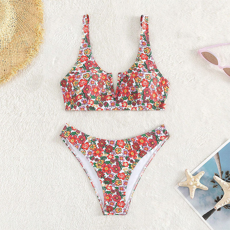 Women's Floral Design Bikini Mune Fashion