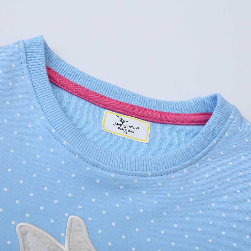 Girl's sweatshirt with cute bunny and flower motif Mune Fashion