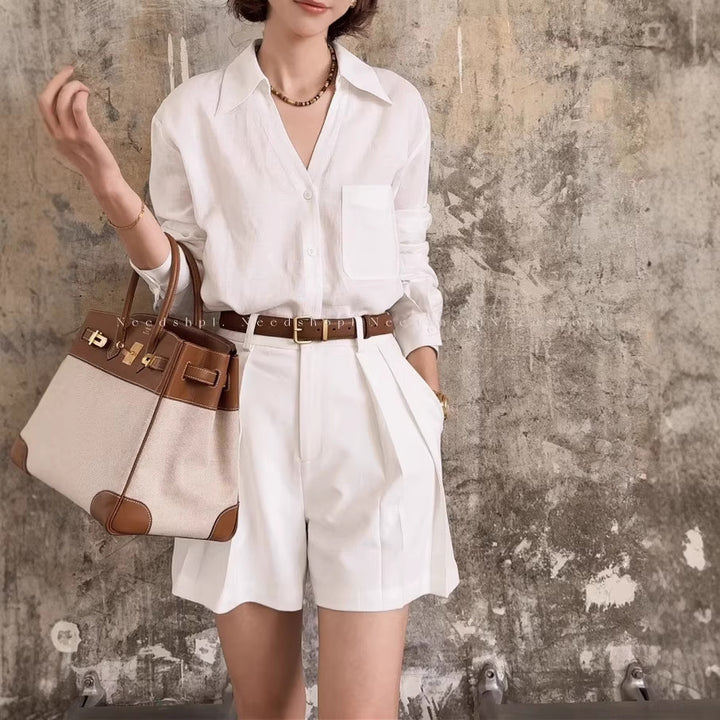 Women Stylish Linen Blouse Mune Fashion