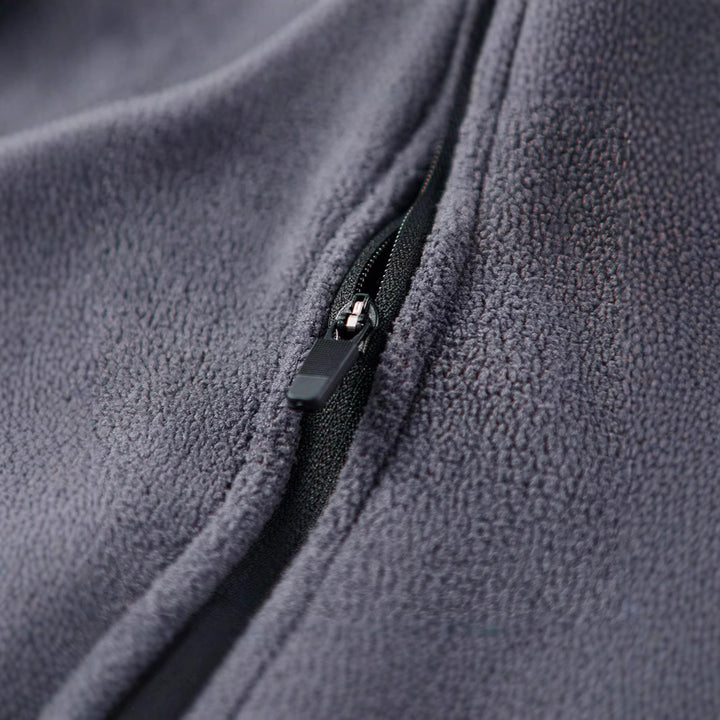 Men's fleece half-zip pullover with high stand-up collar and raglan sleeves Mune Fashion