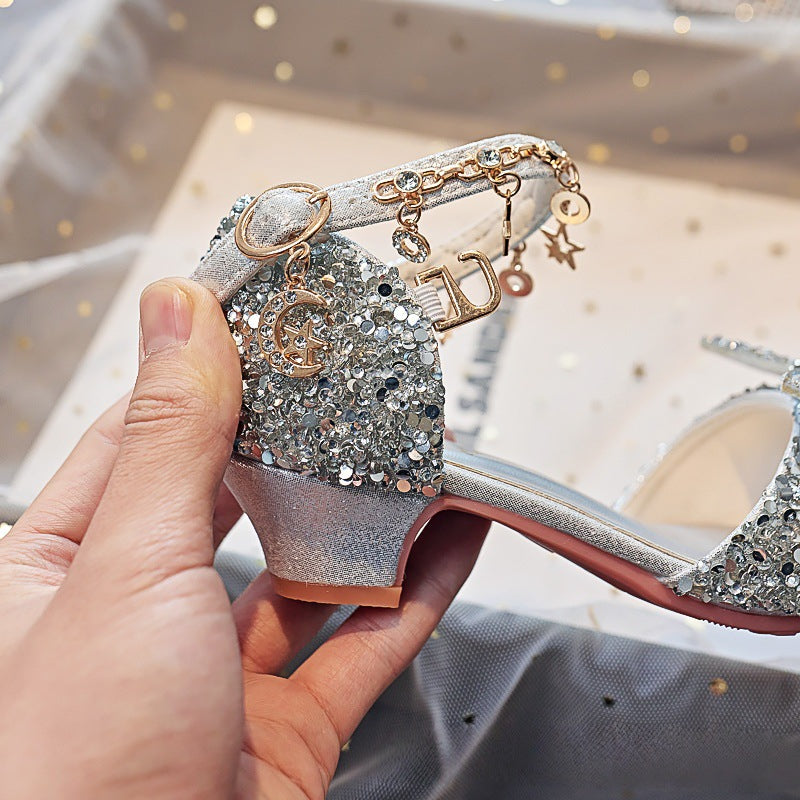 Girls Elegant and Sparkling Sandals with Large Bows Mune Fashion