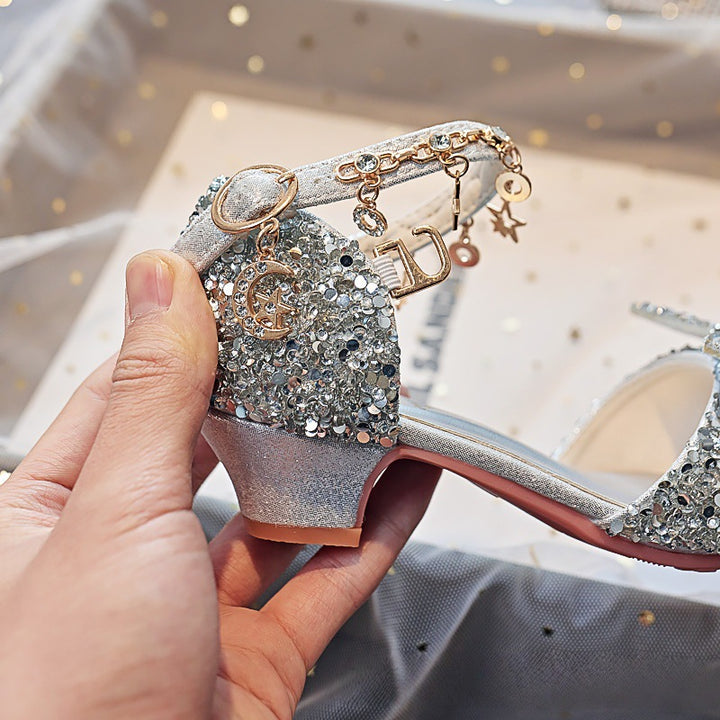 Girls Elegant and Sparkling Sandals with Large Bows Mune Fashion