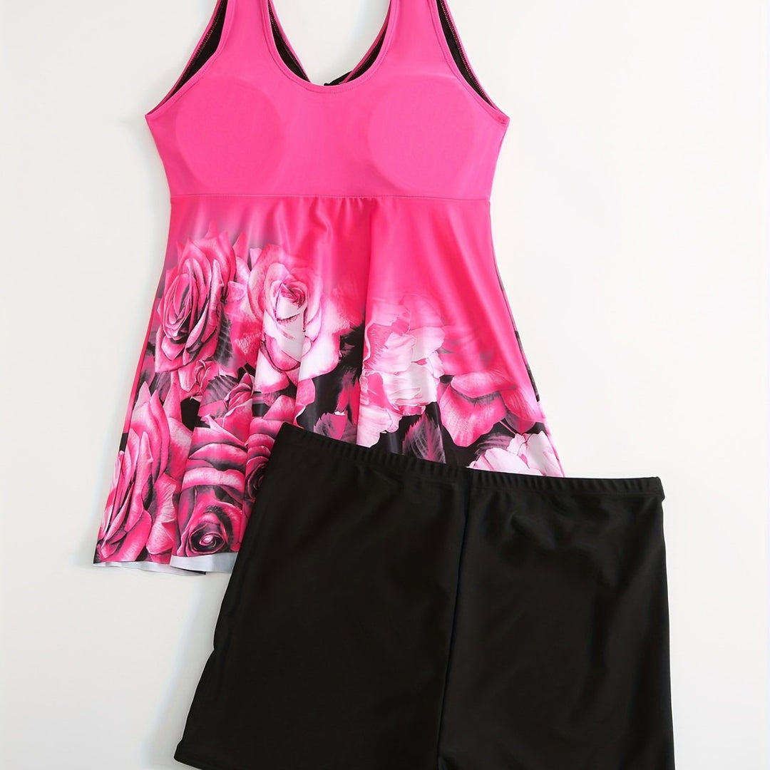 Women’s Swimsuit with High Cut and Flower Print Mune Fashion