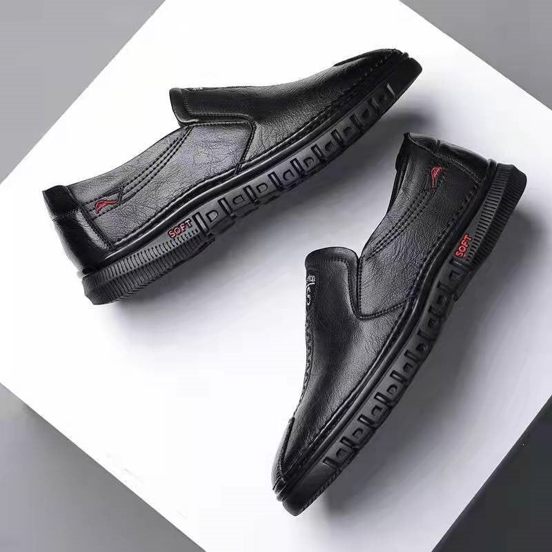 Men's Elegant Leather Slippers Mune Fashion
