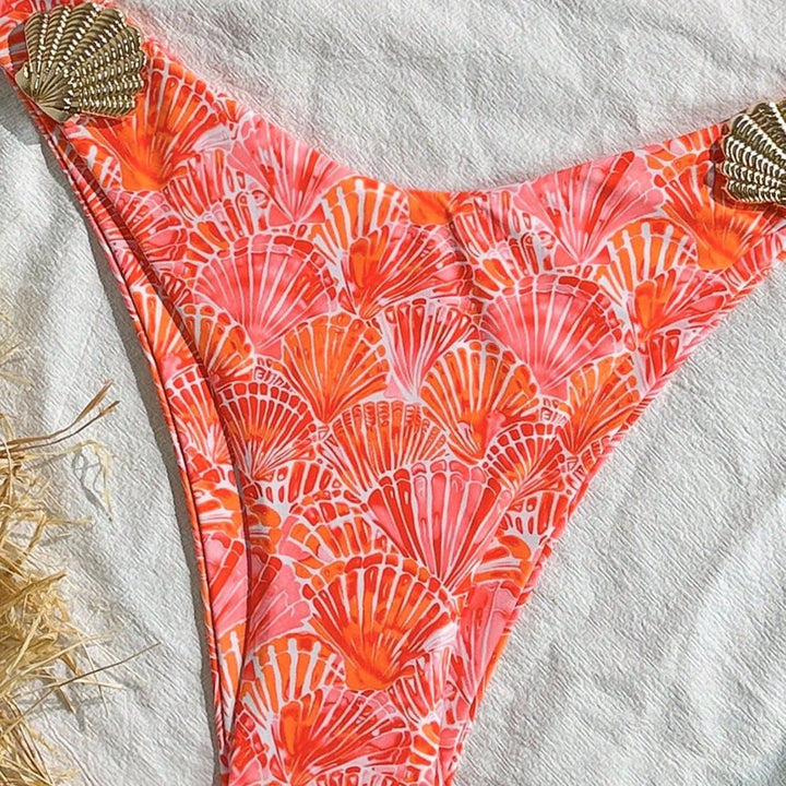 Women Triangle Bikini with Stylish Shell Design Mune Fashion