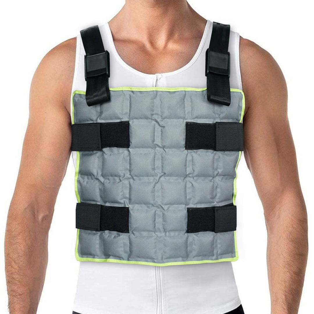 Unisex nan adjustable training weight vest with modular weight pockets, Velcro fastening, and padded shoulder straps Mune Fashion